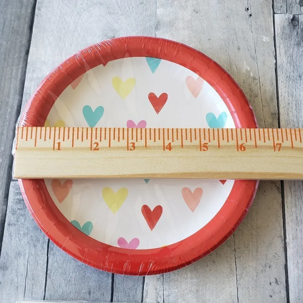 NWT - Be Mine Paper Napkins (40) and Heart Paper Plates (24)